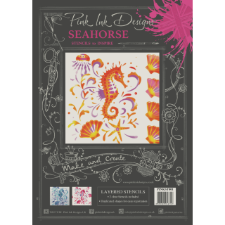 Pink Ink Designs A5 Layered Stencils 2pk - Seahorse