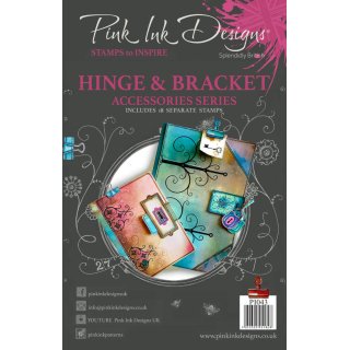 Pink Ink Designs A5 Clear Stamp Set - Hinge & Bracket