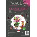 Pink Ink Designs A5 Clear Stamp Set - Classy Bird