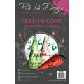 Pink Ink Designs A5 Clear Stamp Set - Festive Cone