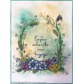 Pink Ink Designs A5 Clear Stamp Set - Frames Series - Country Meadow