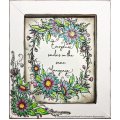 Pink Ink Designs A5 Clear Stamp Set - Frames Series - Cottage Garden