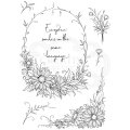 Pink Ink Designs A5 Clear Stamp Set - Frames Series - Cottage Garden