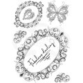Pink Ink Designs A5 Clear Stamp Set - Frames Series - Decadence