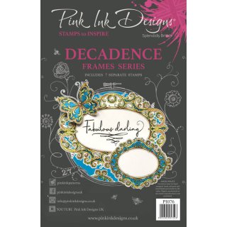 Pink Ink Designs A5 Clear Stamp Set - Frames Series - Decadence