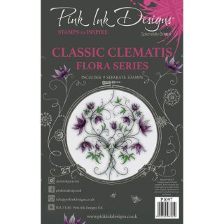 Pink Ink Designs A5 Clear Stamp Set - Classic Clematis