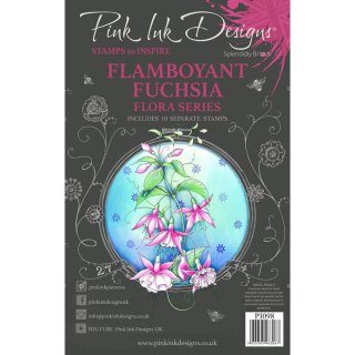 Pink Ink Designs A5 Clear Stamp Set - Flamboyant Fuchsia