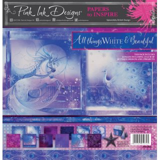 Pink Ink Designs 12x12 Paper Pad - All Things White & Beautiful