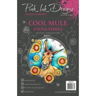Pink Ink Designs A5 Clear Stamp Set - Cool Mule