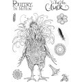 Pink Ink Designs A5 Clear Stamp Set - Henpecked