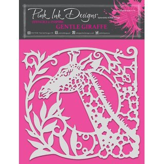Pink Ink Designs 8x8 Inch Stencil - Gentle Giraffe