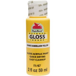 Apple Barrel Gloss Acrylic Indoor & Outdoor Paint - Dandelion Yellow