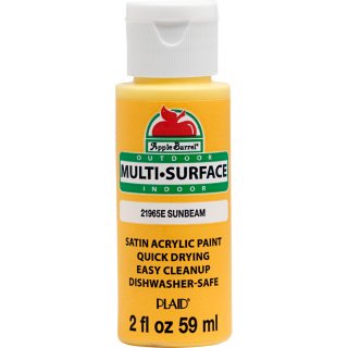 Apple Barrel Indoor and Outdoor Multi-Surface Satin Paint - Sunbeam