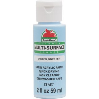 Apple Barrel Indoor and Outdoor Multi-Surface Satin Paint - Summer Sky