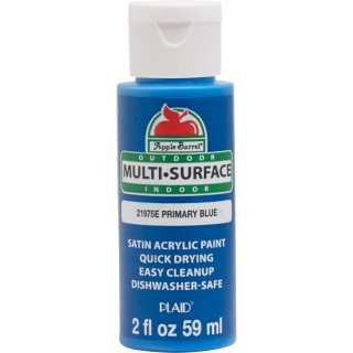 Apple Barrel Indoor and Outdoor Multi-Surface Satin Paint - Primary Blue