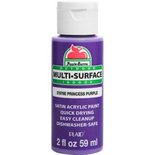 Apple Barrel Indoor and Outdoor Multi-Surface Satin Paint - Princess Purple