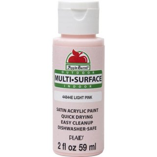 Apple Barrel Indoor and Outdoor Multi-Surface Satin Paint - Light Pink