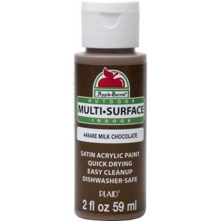 Apple Barrel Indoor and Outdoor Multi-Surface Satin Paint - Milk Chocolate