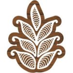 Plaid Fabric Creations Block Printing Stamp - Small Fern