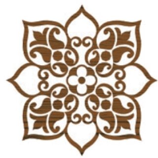Plaid Fabric Creations Block Printing Stamp - Small Baroque Floral