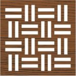 Plaid Fabric Creations Block Printing Stamp - Small Basket Weave