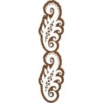 Plaid Fabric Creations Block Printing Stamp - Border Baroque Scroll