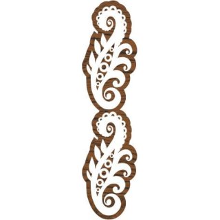 Plaid Fabric Creations Block Printing Stamp - Border Baroque Scroll