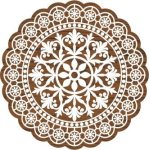 Plaid Fabric Creations Block Printing Stamp - Medium Lace Doilie