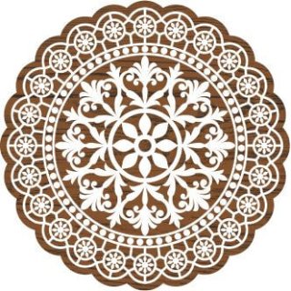 Plaid Fabric Creations Block Printing Stamp - Medium Lace Doilie