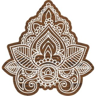 Plaid Fabric Creations Block Printing Stamp - Medium Indian Leaf