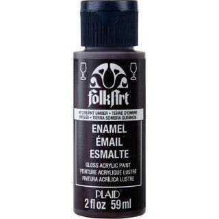 FolkArt Enamel Gloss Acrylic Paint - Burnt Umber