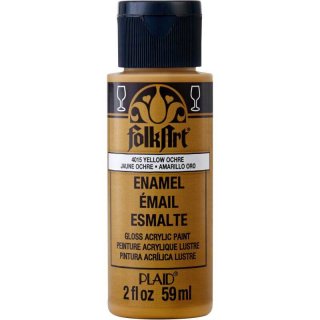 FolkArt Enamel Gloss Acrylic Paint - Yellow Ochre