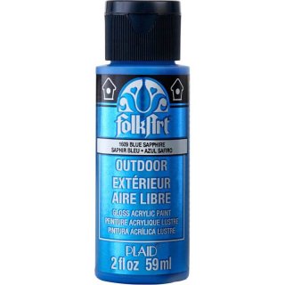 FolkArt Outdoor Metallic Paint - Blue Sapphire