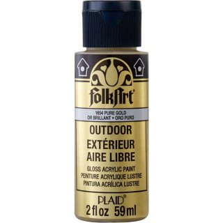 FolkArt Outdoor Metallic Paint - Pure Gold