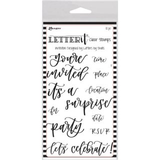 Ranger Letter It Clear Stamps - Invitation