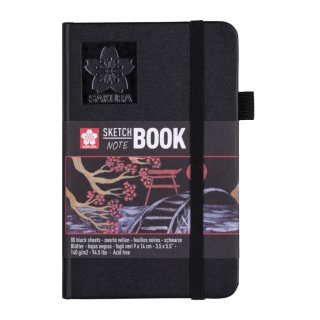 Sakura Sketch Notebook 9x14cm - Black Sheets