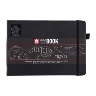 Sakura Sketch Notebook 21x14.8cm - Black Sheets