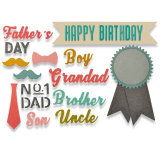Sizzix Thinlits Die Set - Male Occasions