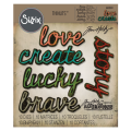 Sizzix Tim Holtz Alterations Thinlits Die Set - Shadow Script #1 