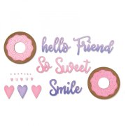 Sizzix Thinlits Die Set - Phrases, Sweet & Donut