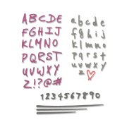 Sizzix Thinlits Die Set - Doodle Alphabet & Numbers - Sophie Guilar