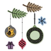 Sizzix Framelits Die Set w/Stamps - Hanging Ornaments