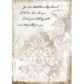 Stamperia Rice Paper A4 - Romantic Journal Manuscripts