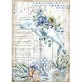 Stamperia Rice Paper A4 - Romantic Sea Dream Whale