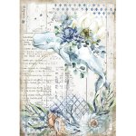 Stamperia Rice Paper A4 - Romantic Sea Dream Whale