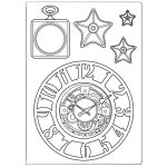Stamperia A5 Silicone Mould - Sir Vagabond Clocks and Stars