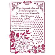 Stamperia G Stencil 21x29.7cm - Romantic Journal Flower With Frame