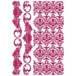 Stamperia G Stencil 21x29.7cm - Romantic Journal Border And Texture