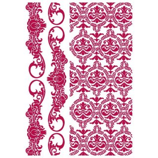 Stamperia G Stencil 21x29.7cm - Romantic Journal Border And Texture