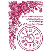 Stamperia G Stencil 21x29.7cm - Romantic Journal Clock